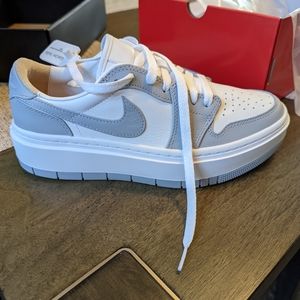 Brand New in box women's Air Jordan 1 Elevate Low in white/wolf grey size 8.5